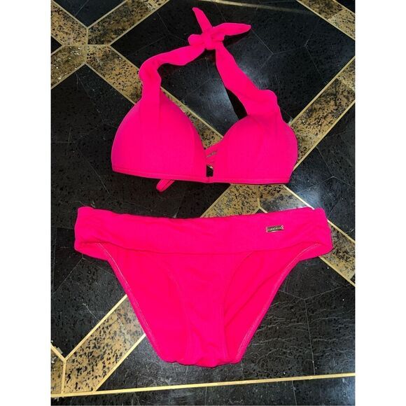Lascana Hot Pink Barbie Pink Bikini Molded Cups Size X Small - Picture 1 of 3